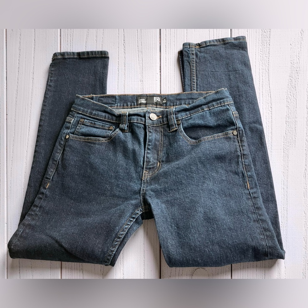 RSQ Men’s Blue Jeans London Skinny 32 X 30 Denim See Measurements (31.5”x28.5”)